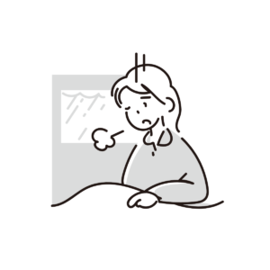 バセドウ病の治療を続けながら働く会社員女性のイラスト