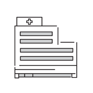 診断書を発行する病院のイラスト
