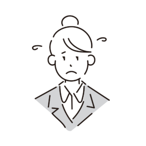 仕事中に涙が出る女性のイラスト