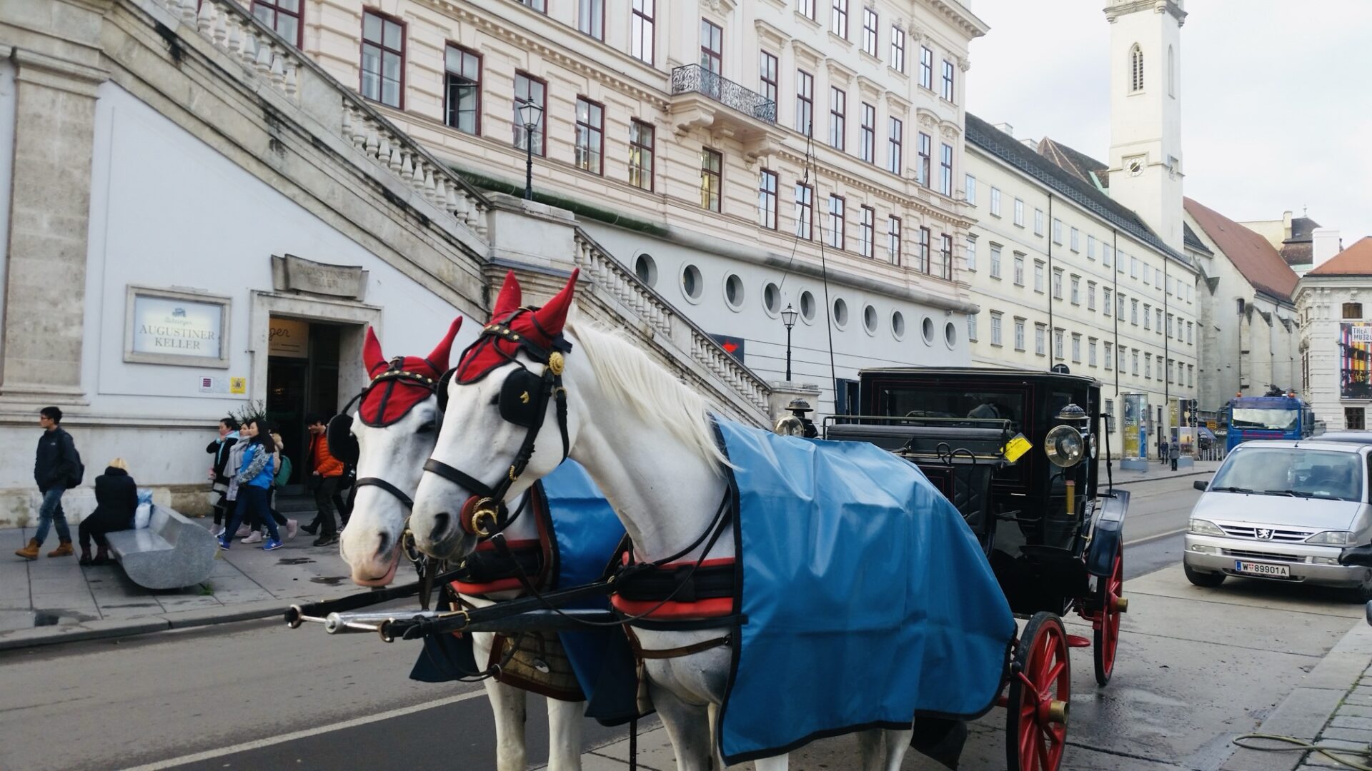 ウィーンで見た馬車の写真